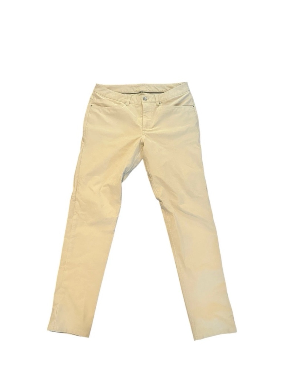 Lululemon ABC Slim Pant Mens 32/31 Khaki Tan Fit 5 Pocket Utilitech Perfect